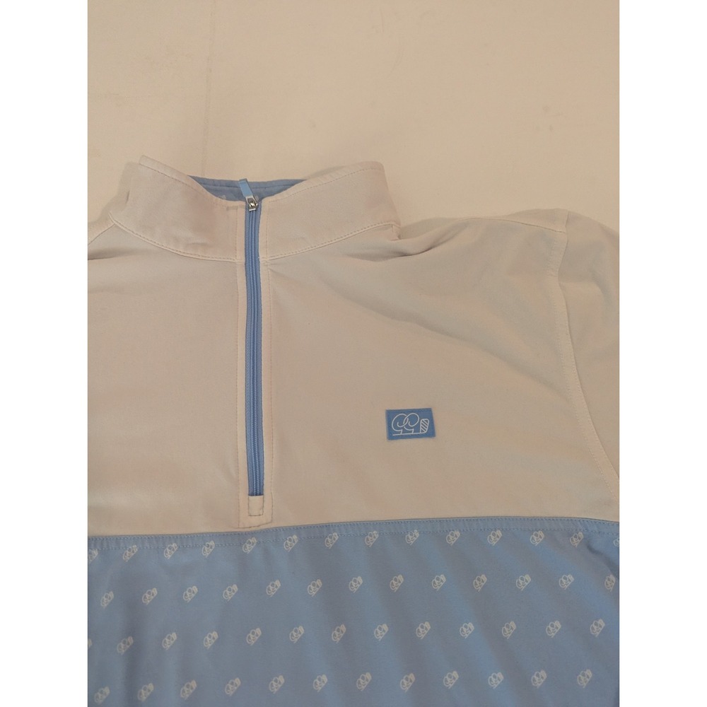 Good Good Golf Light Blue Quarter Zip Pullover Medium Stretch Performance